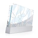 Boomerang Blue Design Nintendo Wii Body Protector Skin Decal Sticker