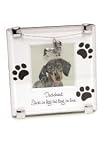 Dachshund Clip Photo Frame with Dachshund Charm