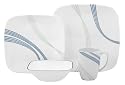Corelle Square Round 16 Piece Dinnerware Set Ocean Arc