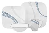 Corelle Square Round 16-Piece Dinnerware Set Ocean Arc