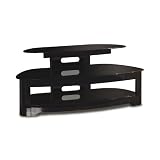 Techcraft BW25125B 50-Inch Wide TV Cabinet (High Gloss Black)
