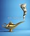Wallmonkeys Peel and Stick Wall Decals - Magic Lamp with Money - Removable Graphic