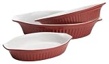 Product details for Reco International Oval Baking Set of 3, Red