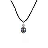 Necklace-N126-GenuineAbaloneShellInlay-RoundBall(1/2
