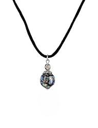 Necklace - N126 - Genuine Abalone Shell Inlay - Round Ball (1/2" Diameter)