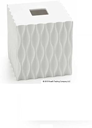 Roselli Trading Company Wave Collection Tissue Cover, White