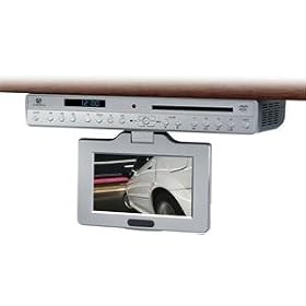 AUDIOVOX VE727 7inch LCD DROP-DOWN TV WITH BUILT-IN DVD PLAYER & CLOCK RADIO