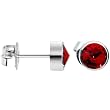 6mm Bezel July Birthstone Stud Earrings