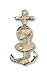 14kt Gold St. Christopher Medal Anchor Sea Boat Fishing