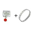 July Baby Angel Italian Charm Bracelet