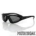 Bobster Eyewear Road Master - Convertible Sunglasses - Black Frame - Photochromic Lens - 100% UVA and UVB protection - New