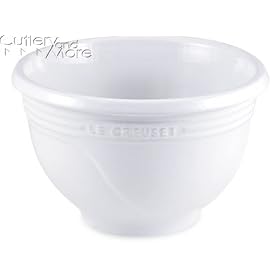 Le Creuset 2 qt Small Ribbed rim Stoneware Mixing Bowl, White by Le Creuset