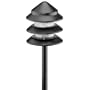 Intermatic LT13 Malibu Low Voltage Metal Three Tier 7-Watt Landscape Light, Black