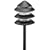 Intermatic LT13 Malibu Low Voltage Metal Three Tier 7-Watt Landscape Light, Black