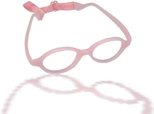MBLBCP Clear Pink Pearl Baby Lux 38/12 Miraflex Oval Eyeglasses Frames