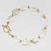 Chunky Faceted Citrine Gemstone Bead Toggle Bracelet with Gold Vermeil Accents, #7531