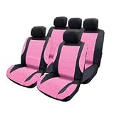 Review Think Pink at Fabu-licious  / Pink & Black Leather Look Car Seat Cover Set