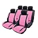 Outdoor Living : Pink & Black Leather Look Car Seat Cover Set
