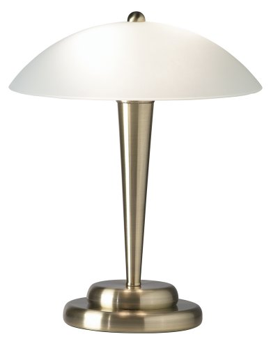 LAMPS PLUS Contemporary Dome One-Touch Brass Finish Table Lamp