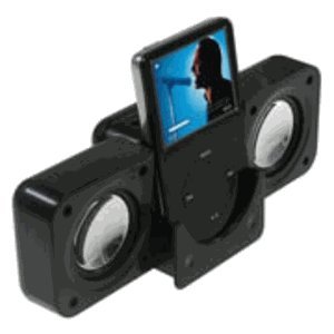 Portable Folding Multimedia Speaker System for iPod/MP3 (Black)