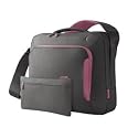 Belkin F8N077-SGF-DL 17-Inch Energy Collection Messenger Bag (Gray/Flamingo Pink)