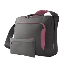 Belkin F8N077-SGF-DL 17-Inch Energy Collection Messenger Bag (Gray/Flamingo Pink)