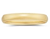 4 mm Milgrain Edge Comfort-Fit Men's Wedding Band in 14k Yellow Gold