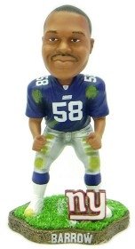 New York Giants Mike Barrow Game Worn Forever Collectibles Bobble Head