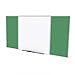 Ghent SPC410D-V-197 4 ft. x 10 ft. Style D Combination Unit - Porcelain Magnetic Whiteboard and Vinyl Fabric Tackboard - Spruce