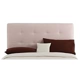 Double Button Tufted Headboard in Oatmeal Size: California King