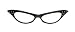 50's Rhinestone Black Glasses