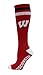 donegal bay NCAA Wisconsin Badgers Knee-High Tube Socks, Red