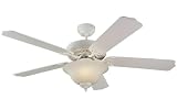 Monte Carlo Homeowner Max Plus Energy Star 52-Inch 5-Blade Ceiling Fan, White…