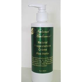 Progesterone (Bio-Identical) Creme Plus Herbs - Fragrance Free/Unscented 8 oz. Pump Bottle
