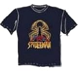  : Spider-Man Sneak Attack Print Boy's Black T-Shirt