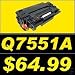 Electronics : New Compatible HP Q-7551A Q-7551-A Q7551 Laser toner cartridge compatible for Laserjet P-3005/3005d/3005dn/3005n/3005x/d/dn/n/x, M-3027x/3027/3035x/3035/3027mfp/3027/3035mfp/3035 X,mfp printer 6500 Page Yield