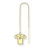14K Atlanta Falcons Jersey Threader Earrings
