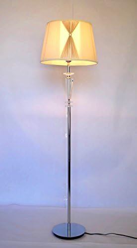 Floor Lamp Fk005floor Modern Contemporary Art Decor Lighting with Golden Shade and Crystal Decor for Living Room, Bedroom, Family Room(LED Bulb prefered)