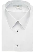 Neil Allyn Men's Tuxedo Shirt Poly/Cotton Laydown Collar 1/8 Inch Pleat