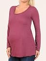 Motherhood Maternity: Long Sleeve V-neck Maternity T Shirt