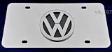 Volkswagen VW logo on Stainless Steel license Plate