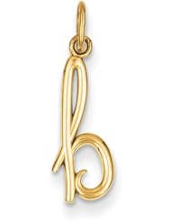 14k Yellow Gold Initial Charm