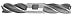 Drill America 1/4" X 3/8" High Speed Steel 4 Flute Double End End Mill, BRC Series
