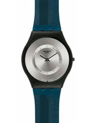 Swatch Petrol Energy Blue Leather Ladies Watch SFB143