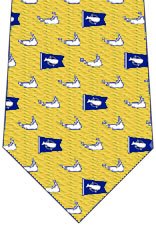 Cheap Nantucket Burgee and Island Silk Tie - Yellow