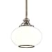Canton 1-Light Pendant - Old Bronze Finish with Opal Glossy Glass Shade