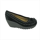Bass Footwear EL-PASO-BLK Ladies El-Paso Tassel Wedge in Black Size: 8.5 by Bass