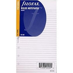 Filofax Papers Ruled Notepaper, White Personal Size - FF-133008