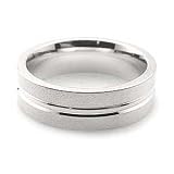 14k white gold wedding bands 6mm fancy