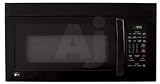 LG LMV1680BB 1.6 cu. ft. Over-the-Range Microwave Oven with 300 CFM Ventilation System, 1000 Cooking Watts, 10 Power Levels, Auto/Rapid Defrost and Auto Reheat: Black
